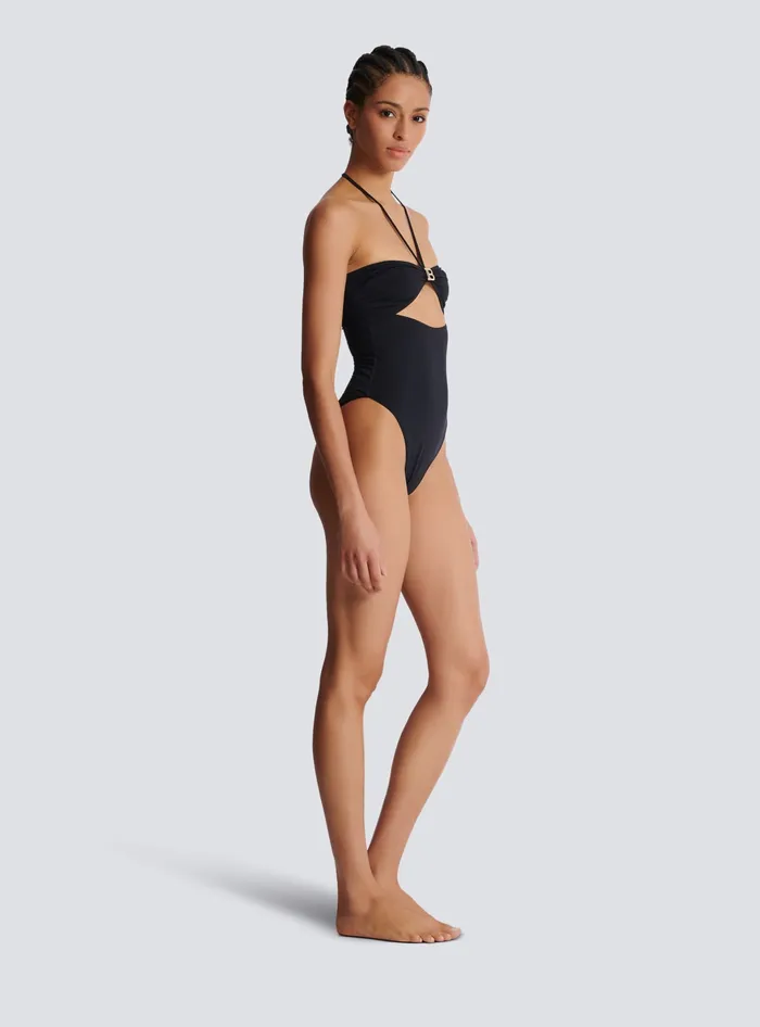 Balmain Onepiece Swimsuit With Cutout Black Women Swimwear