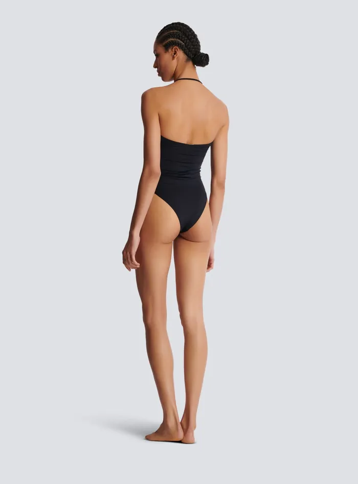 Balmain Onepiece Swimsuit With Cutout Black Women Swimwear