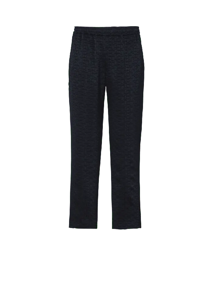Balmain PB Labyrinth Jacquard Trousers Navy Men Trousers And Shorts