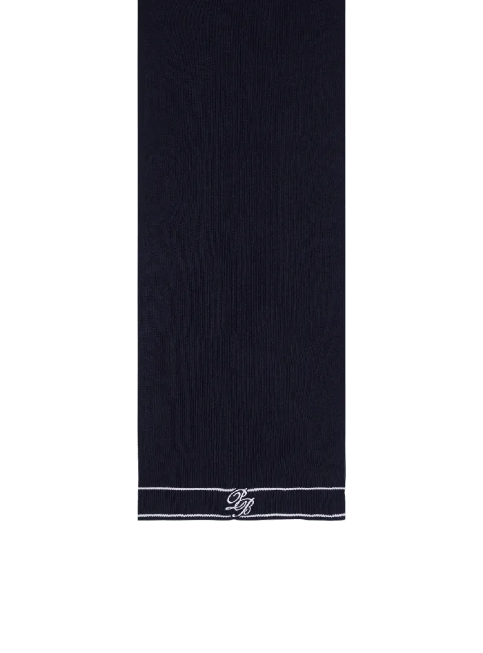Balmain PB Patch Scarf Navy Men Scarves