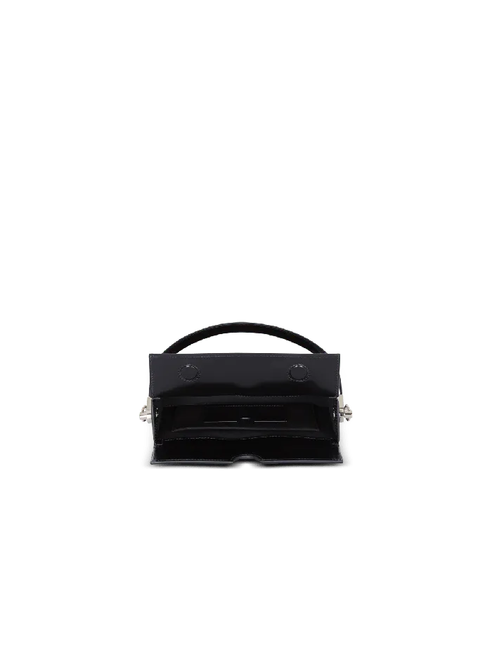 Balmain Radio Rubbereffect Leather Bag Black Men CrossBody Bags