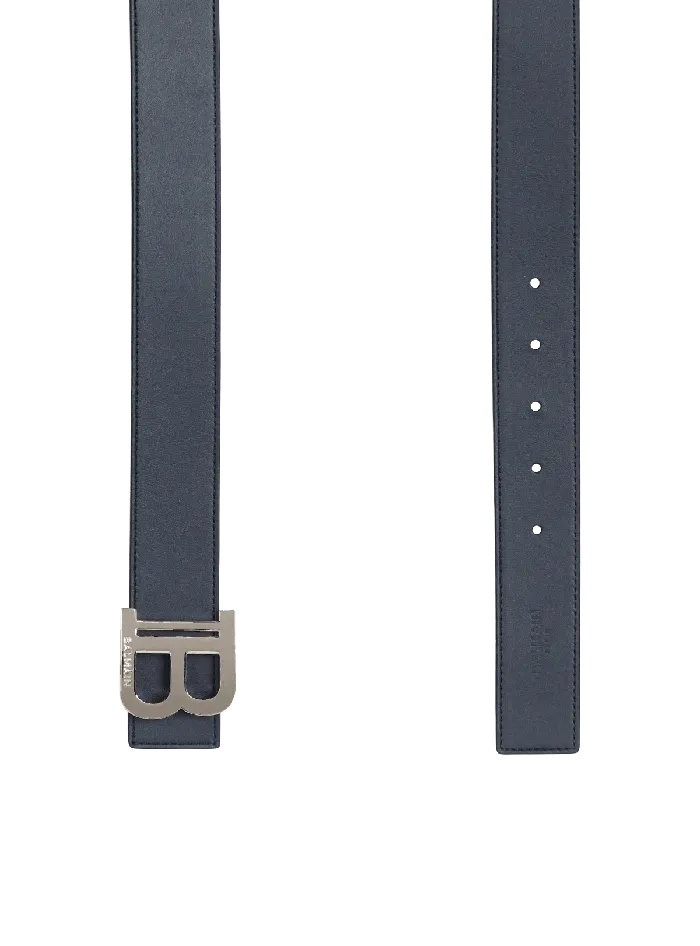 Balmain Reversible Calfskin BBelt Blue Men Belts