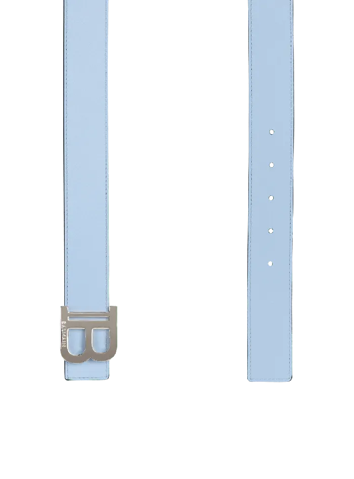 Balmain Reversible Calfskin BBelt Blue Men Belts