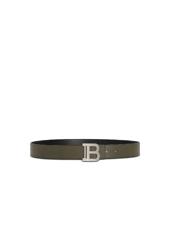 Balmain Reversible Leather BBelt Black Men Belts