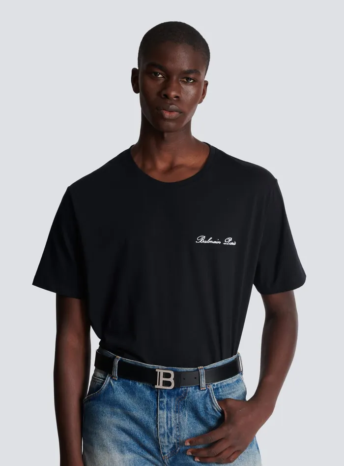 Balmain Reversible Leather BBelt Black Men Belts
