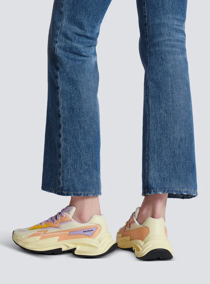 Balmain RunRow Leather And Nylon Sneakers Multicolor Women Sneakers