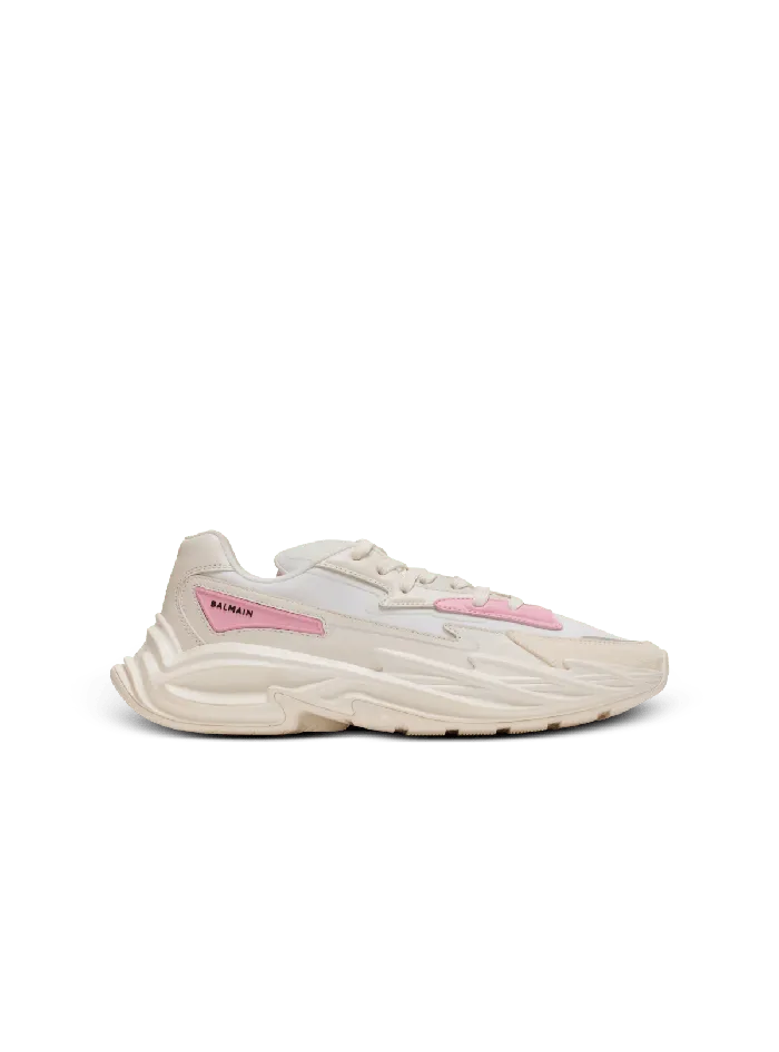 Balmain RunRow Leather And Nylon Sneakers White Women Sneakers