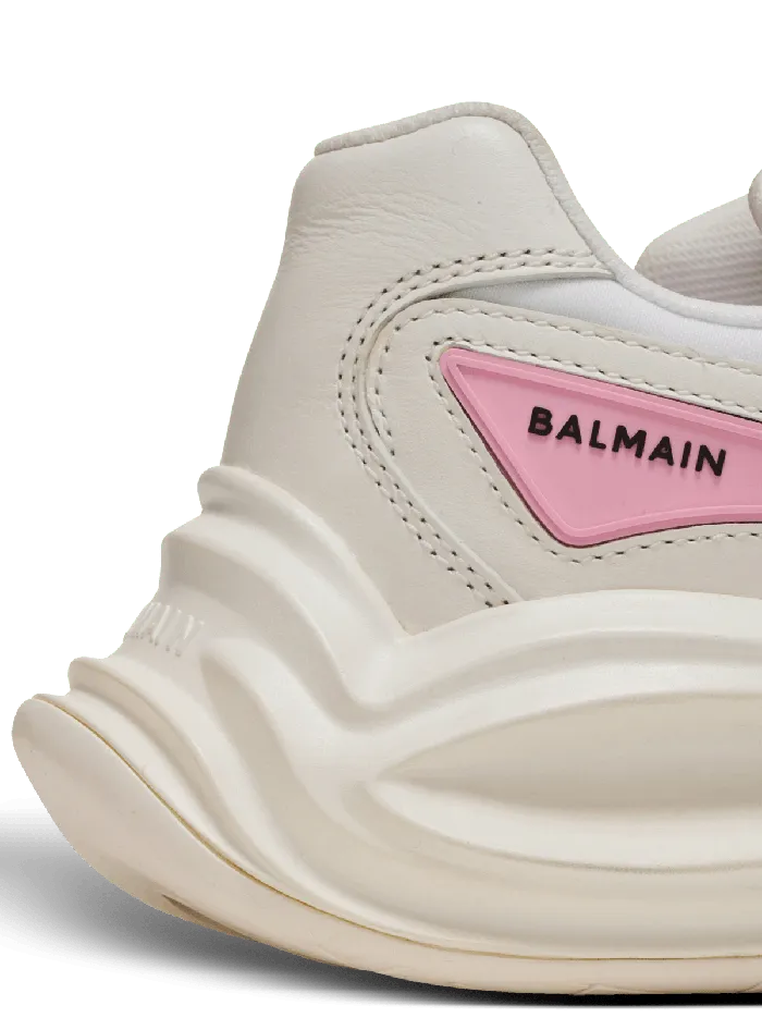 Balmain RunRow Leather And Nylon Sneakers White Women Sneakers
