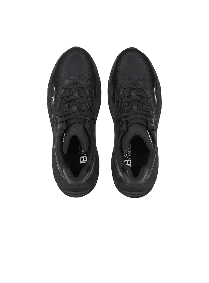 Balmain RunRow Leather Sneakers Black Women Sneakers