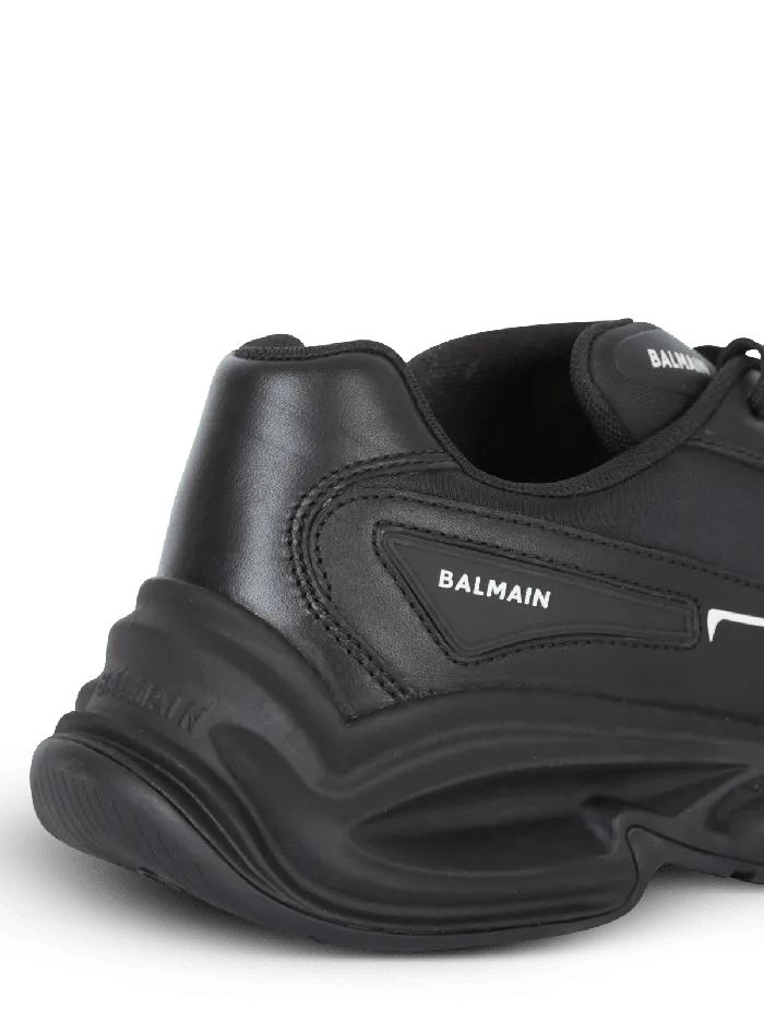 Balmain RunRow Leather Sneakers Black Women Sneakers