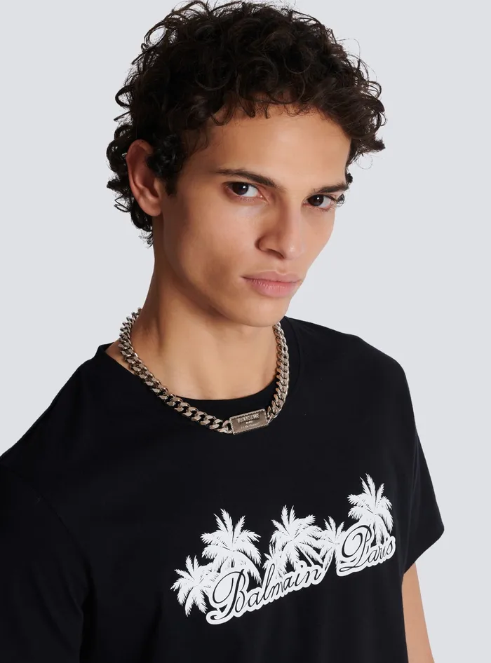 Balmain Signature Tubular Brass Necklace Silver Men Fashion Jewelry