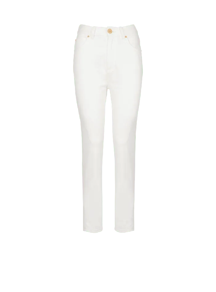 Balmain Slim Fit Jeans White Women Denim