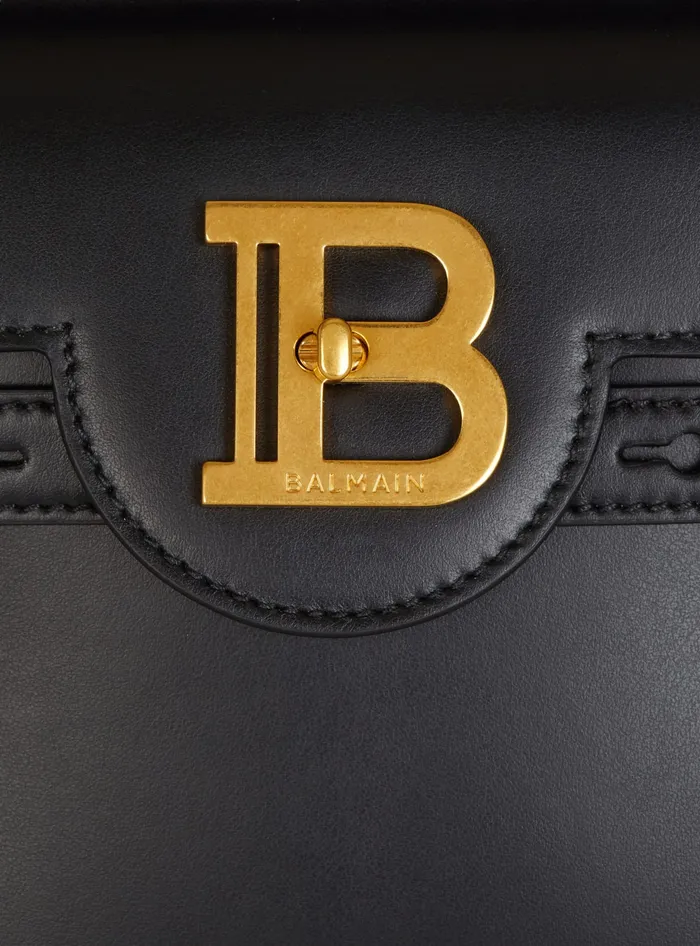 Balmain Smooth Leather BBuzz 23 Bag Black Women Handbags