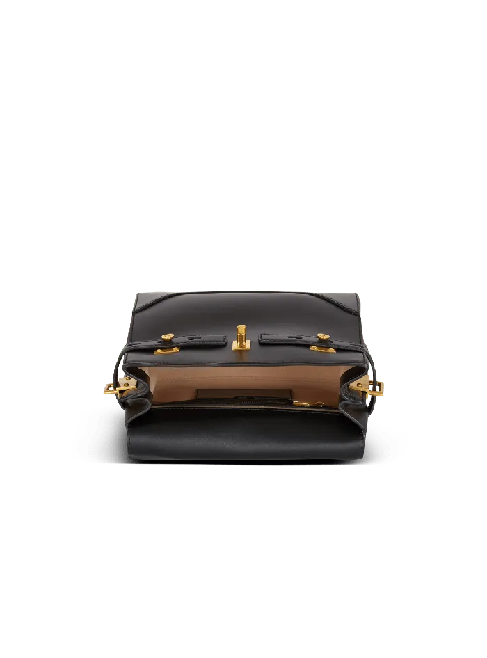 Balmain Smooth Leather BBuzz 23 Bag Black Women Handbags
