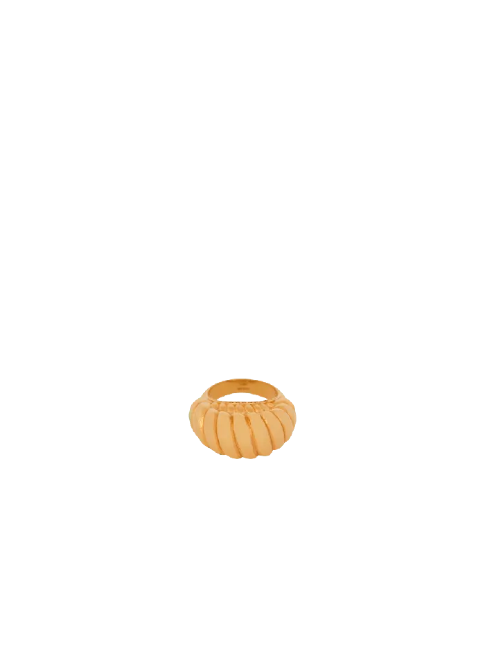 Balmain Snail Ring In Brass And Crystals Gold Women Fashion Jewelry