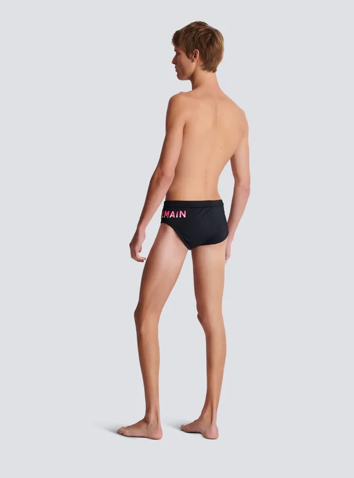 Balmain Swim Bottoms Black Men Swimwear