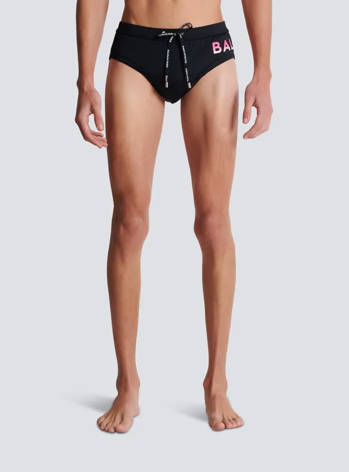 Balmain Swim Bottoms Black Men Swimwear