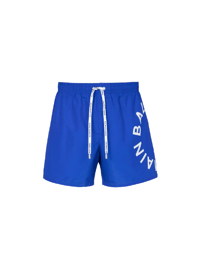 Balmain Swim Shorts Blue Men Swimwear