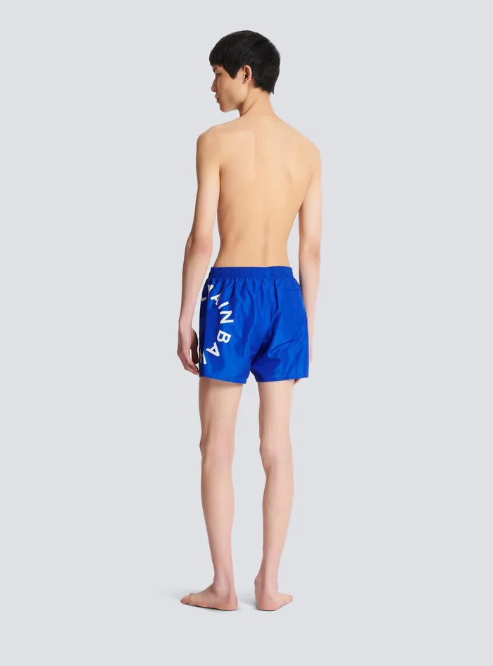 Balmain Swim Shorts Blue Men Swimwear