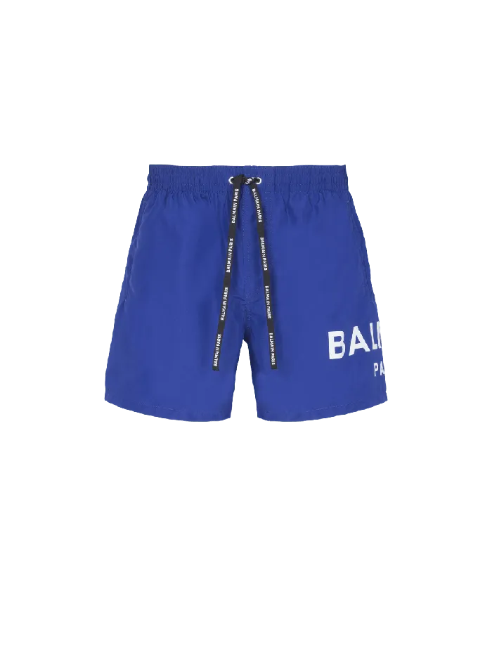 Balmain Swim Shorts Navy Men Swimwear
