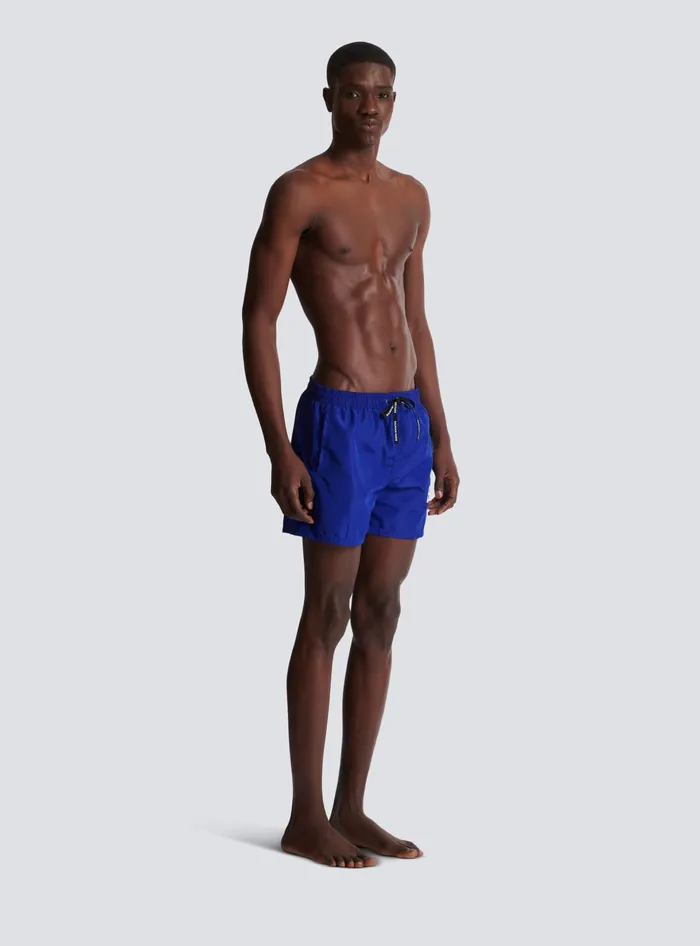 Balmain Swim Shorts Navy Men Swimwear