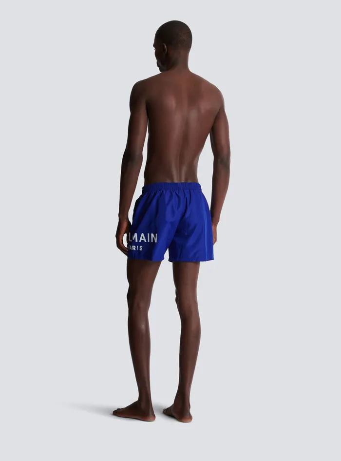 Balmain Swim Shorts Navy Men Swimwear
