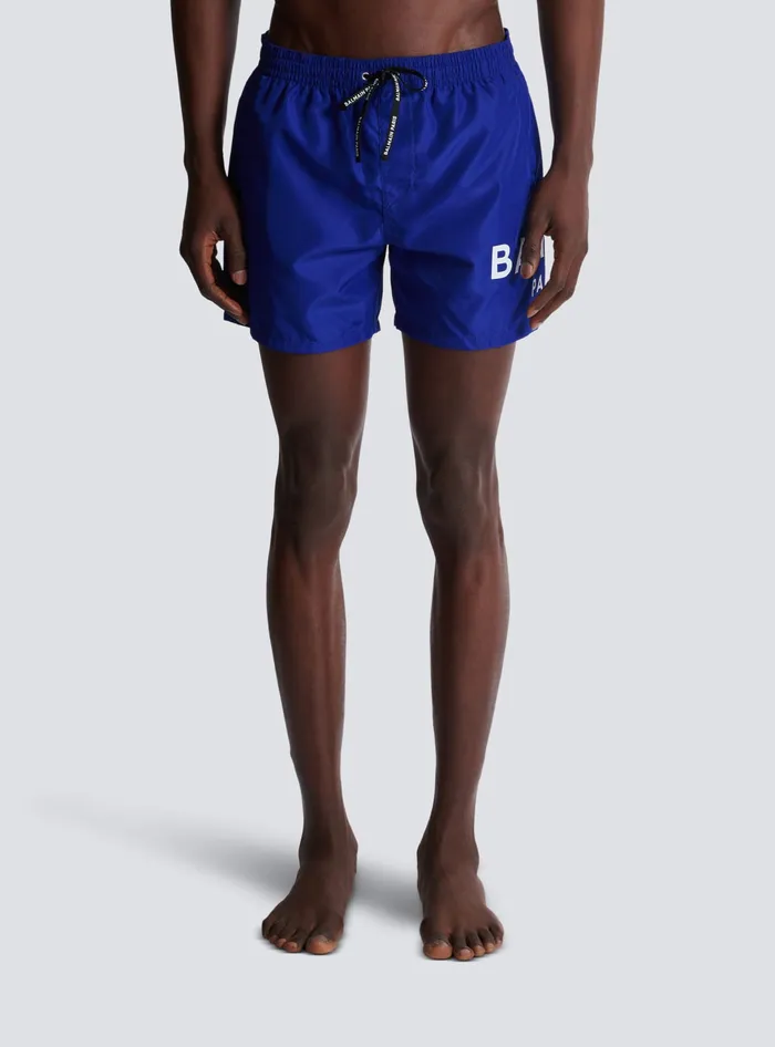 Balmain Swim Shorts Navy Men Swimwear