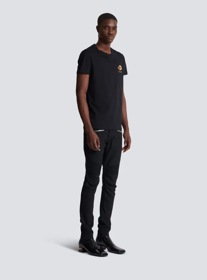 Balmain Tshirt With Kiss Print Black Men TShirts
