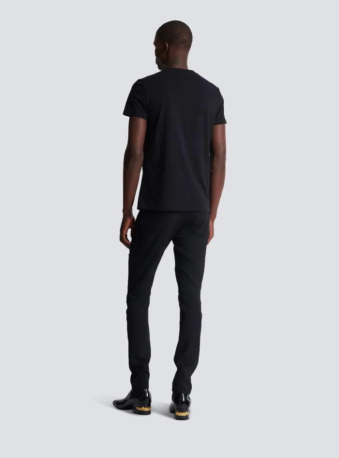 Balmain Tshirt With Kiss Print Black Men TShirts