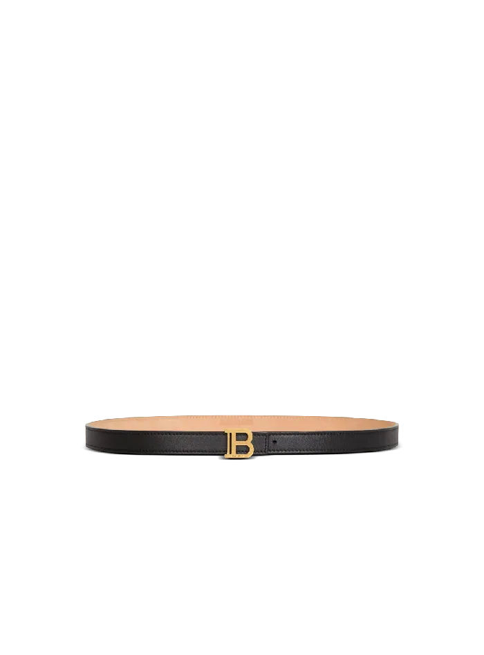 Balmain Thin Calfskin BBelt Black Women Belts