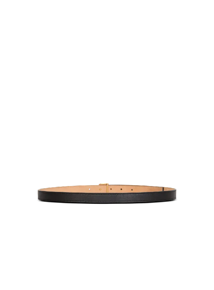 Balmain Thin Calfskin BBelt Black Women Belts