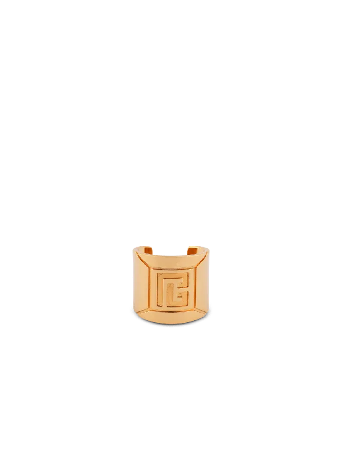 Balmain Tubular Ring Gold Women Fashion Jewelry