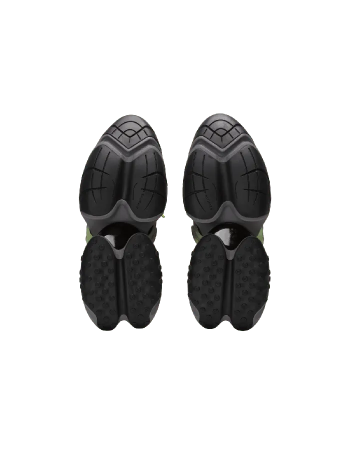 Balmain Unicorn Low Sneakers In Neoprene And Calfskin Black Men Sneakers