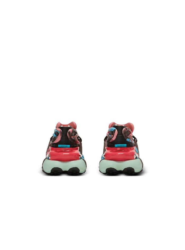 Balmain Unicorn Low Sneakers In Neoprene And Calfskin Multicolor Men Sneakers