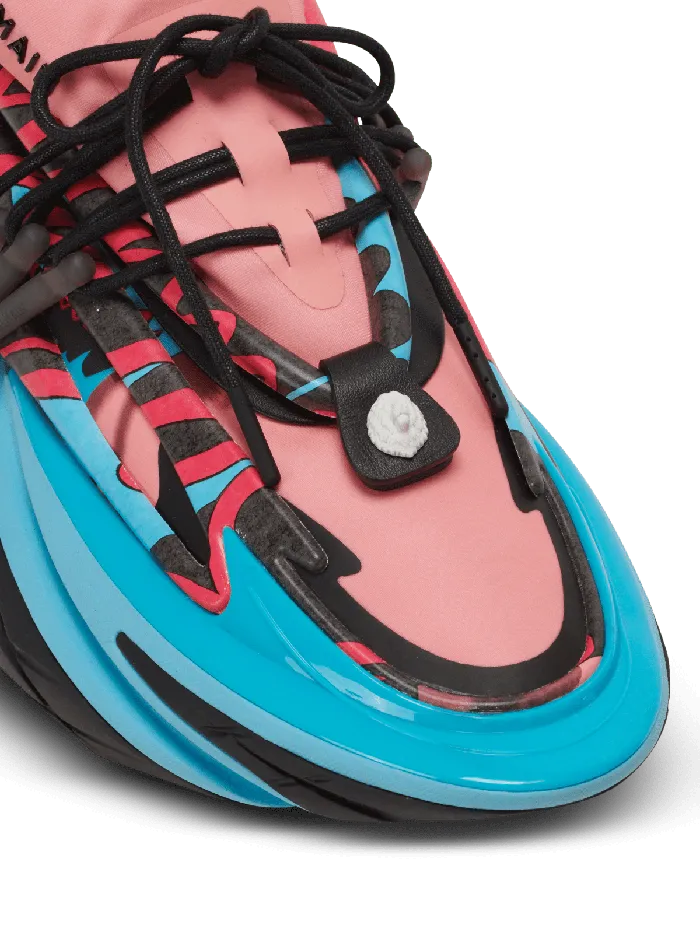 Balmain Unicorn Low Sneakers In Neoprene And Calfskin Multicolor Men Sneakers
