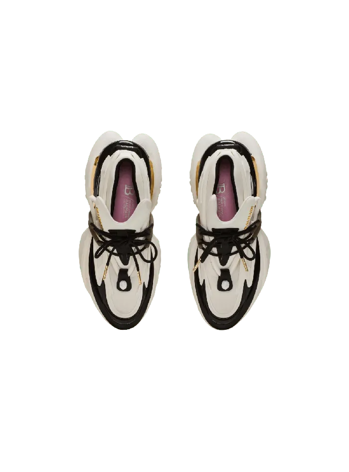 Balmain Unicorn Low Sneakers In Neoprene And Calfskin White Women Sneakers