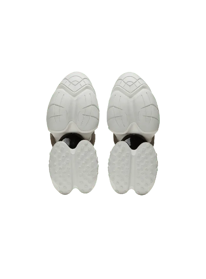 Balmain Unicorn Low Sneakers In Neoprene And Calfskin White Women Sneakers