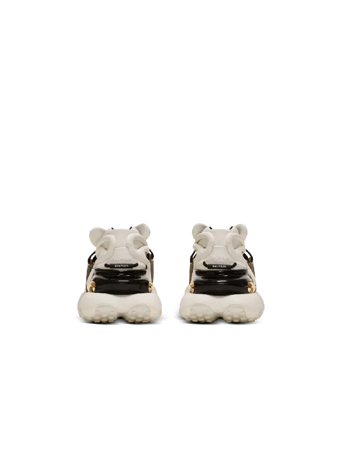 Balmain Unicorn Low Sneakers In Neoprene And Calfskin White Women Sneakers