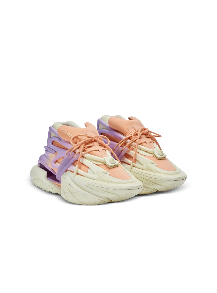 Balmain Unicorn Lowtop Sneakers In Neoprene And Calfskin Multicolor Women Sneakers
