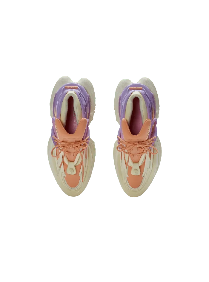 Balmain Unicorn Lowtop Sneakers In Neoprene And Calfskin Multicolor Women Sneakers