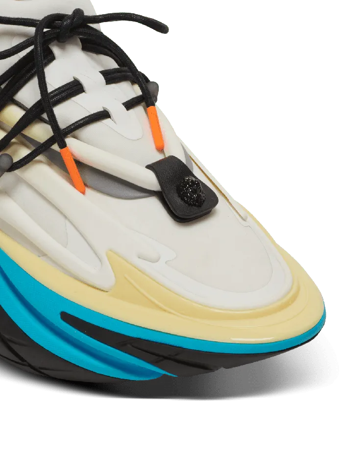 Balmain Unicorn Low Trainers In Neoprene And Calfskin Multicolor Men Sneakers