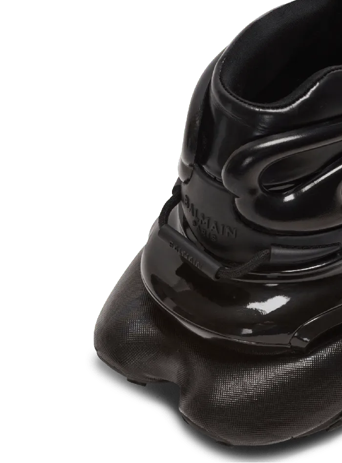 Balmain Unicorn Main Lab Patent Leather Sneakers Black Men Sneakers