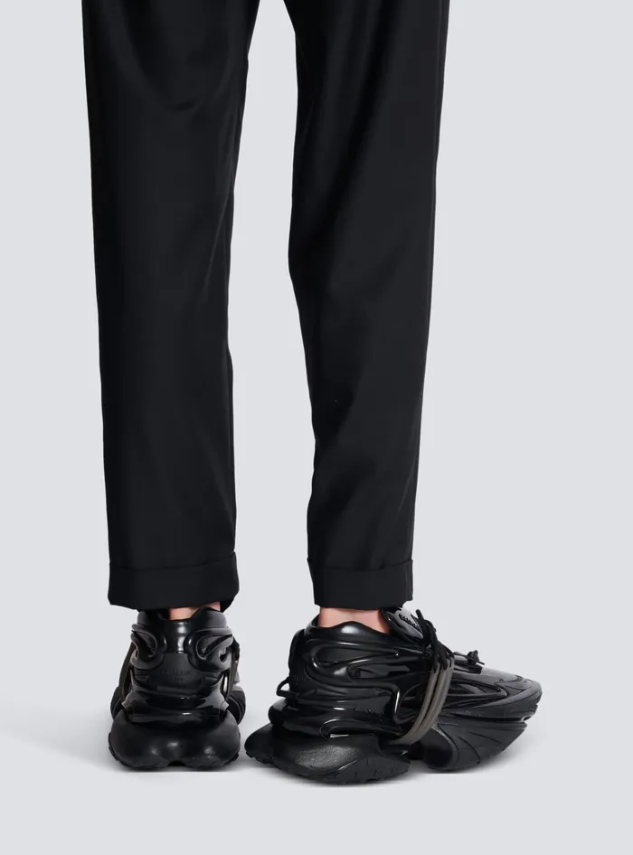 Balmain Unicorn Main Lab Patent Leather Sneakers Black Men Sneakers