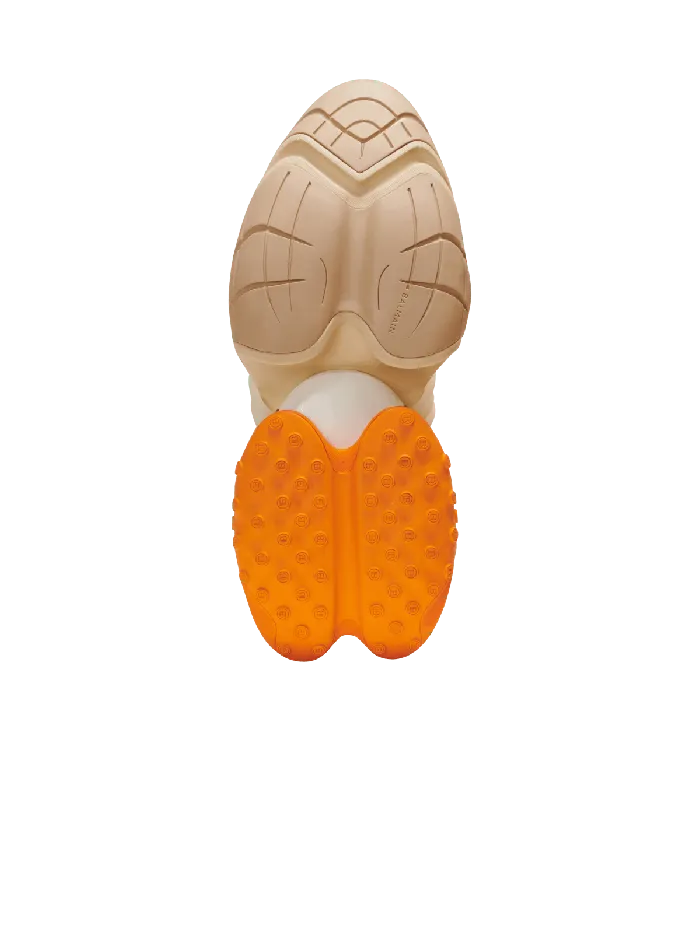 Balmain Unicorn Sneakers In Neoprene And Leather Orange Men Sneakers