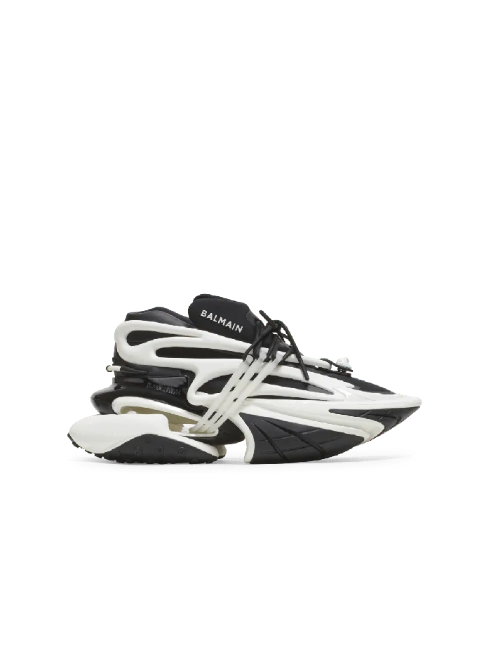 Balmain Unicorn Sneakers In Twotone Neoprene And Leather Black Women Sneakers Balmain Unicorn Sneakers In Twotone Neoprene And Leather Black Women Sneakers