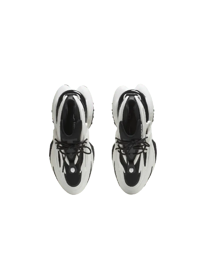 Balmain Unicorn Sneakers In Twotone Neoprene And Leather Black Women Sneakers