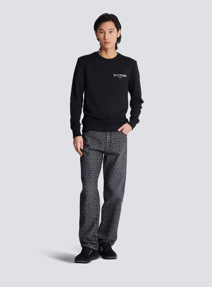 Balmain Vintage Sweatshirt Black Men Sweatshirts