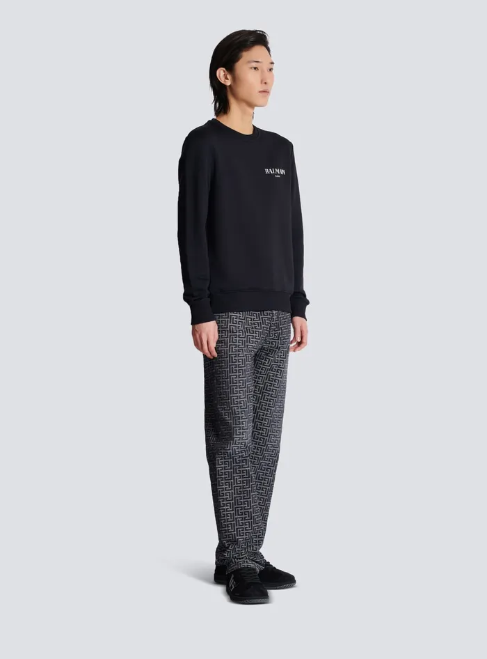 Balmain Vintage Sweatshirt Black Men Sweatshirts