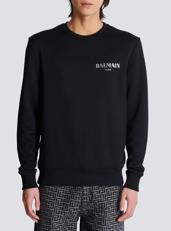 Balmain Vintage Sweatshirt Black Men Sweatshirts
