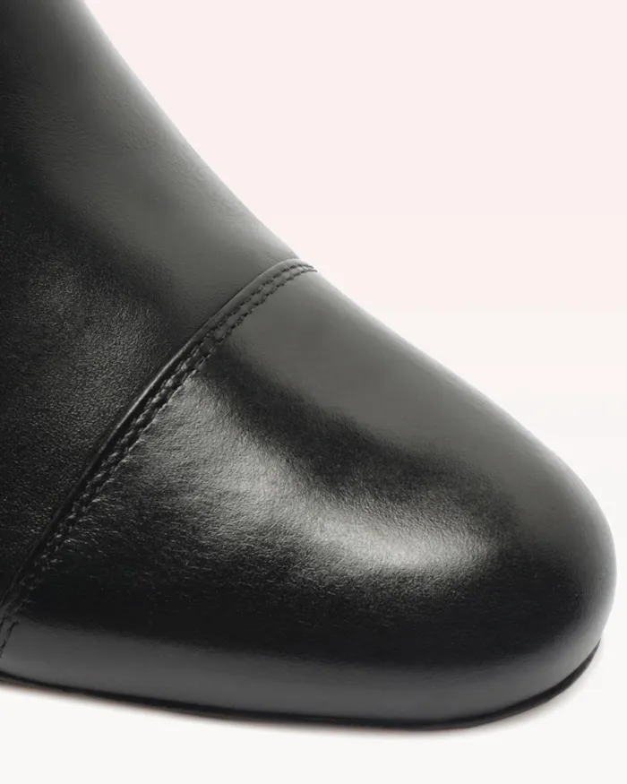 Becky Knit Bootie 8211 Black Designer Boots 8211 Luxury Leather Boots Black Women Alexandre Birman Boots